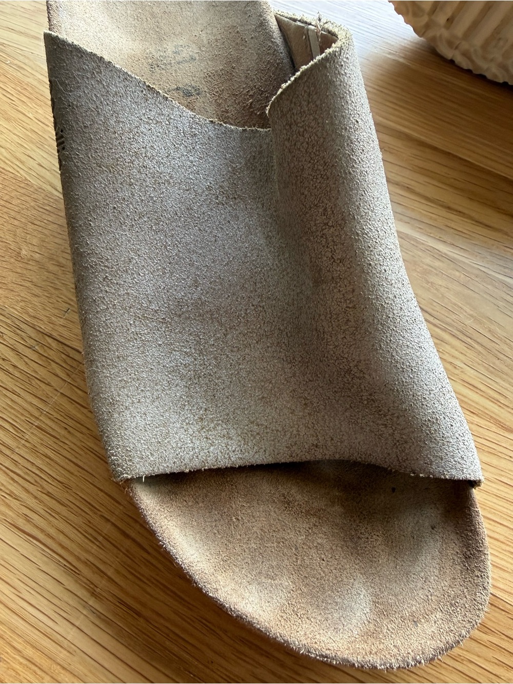 Birkenstock Papillio Namica taupe cork wedge slides Sz 41 - Picture 4 of 7